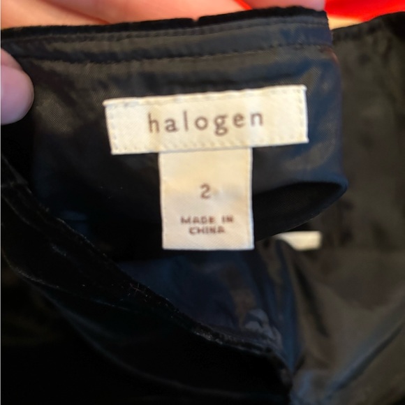 Full black velvet A-line skirt from Halogen size 2 - Picture 3 of 6